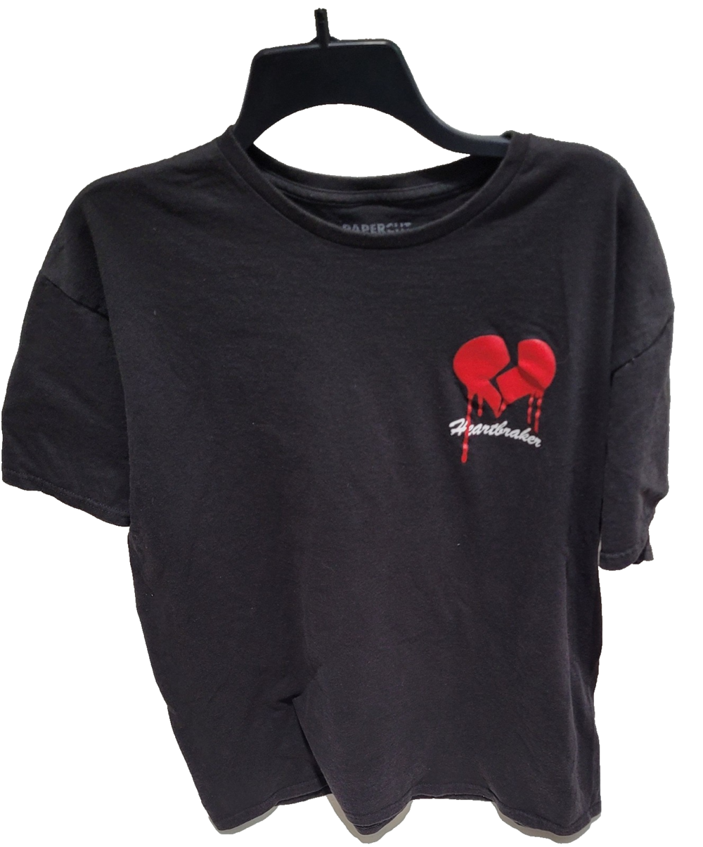Papercut Collection Heartbraker Shirt Mens XL Black Broken Heart Graphic Tee
